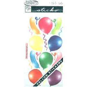   Sticko Vellum Stickers Balloons SPVM 16; 6 Items/Order