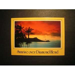  Sunrise, Diamond Head, Waikiki, Hawaii 1980s Postcard not 