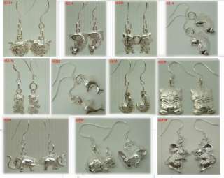 925 solid silver pick animals dangle Earring  