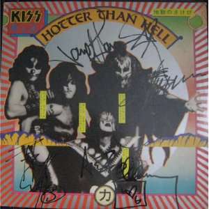  Kiss Hotter Than Hell Autographed Signed Record Album LP 