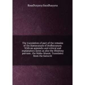   Bhishma parvum . the Maha bharat. Translated from the Sanscrit