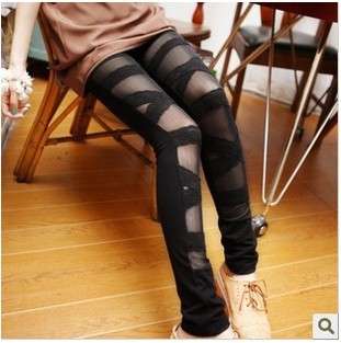 NEW Fall 2011 new cross tied lace leggings 9 points tights stockings 