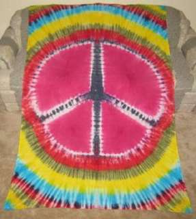 New Tie Dye Peace Sign Tapestry Couch Decor 60x90 Very Large Wall 