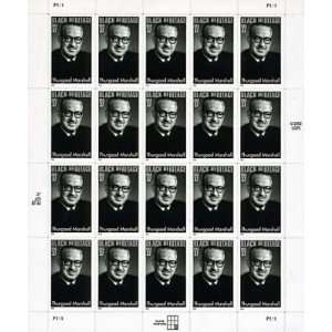  Thurgood Marshal 20 x 37 Cent U.S. Postage Stamps 2002 