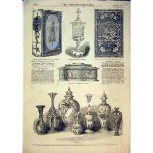   Glass Vases Jewel Casket Bible Cover Metal1851