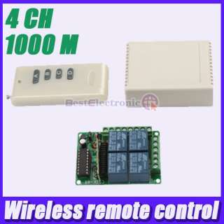 4CH Digital Wireless Remote Control Wall Switch White 50m  
