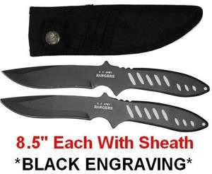   STEALTH BLACK ARMY RANGERS THROWING KNIVES throwers knife blades C83b