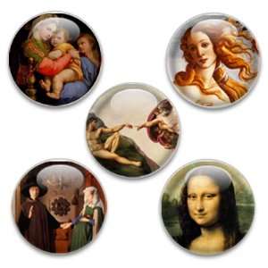    Decorative Magnets or Push Pins 5 Big Renaissance