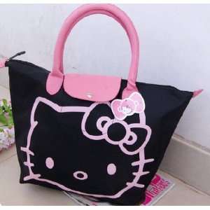    Hello Kitty black big tote bag with big kitty face