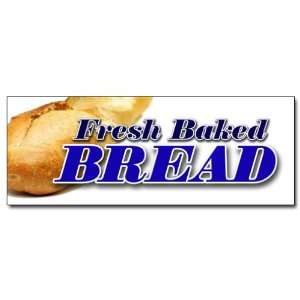  36 FRESH BAKED BREAD DECAL sticker bakery shop stand 
