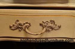 THOMASVILLE Chalice White and Gold French Provincial 78 Dresser 