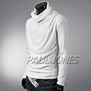 Fashion Designed Mens Casual Longsleeve T shirt Turtleneck Tees IN 