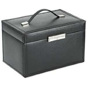  Queens Court Large Noir Leather Jewelry Box