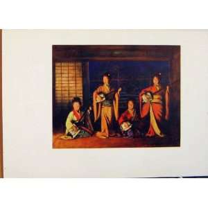 Geisha Girls Jappan World Pictures Antique Print C1902  