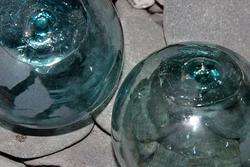Two Glass Floats Kanji Trademarks Alaska Beachcombed  