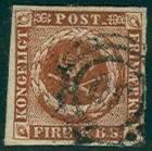 DENMARK 1852 3 4 RBS Thiele  