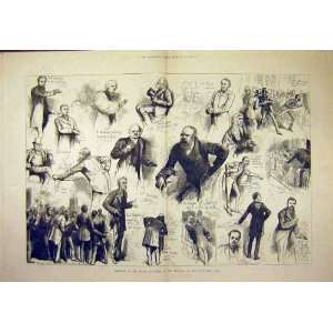   1884 Sketches House Lords Debates Franchise Bill Print