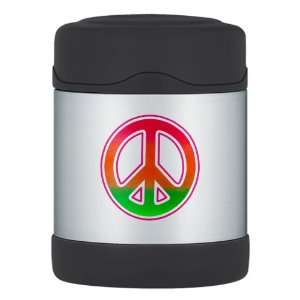  Thermos Food Jar Neon Peace Symbol 