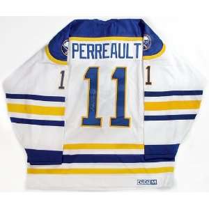  Gilbert Perreault Autographed Buffalo Sabres Throwback White Jersey 