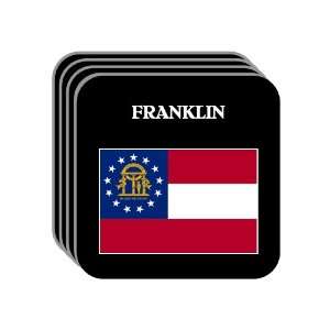 US State Flag   FRANKLIN, Georgia (GA) Set of 4 Mini Mousepad Coasters