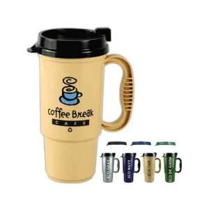   mug, recycled, BPA free, enhanced biodegradability.