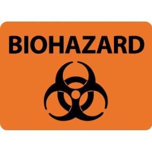 Biohazard (Symbol), 10X14, Rigid Plastic  Industrial 