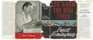 Ernest Hemingway, For Whom The Bell Tolls, 1940 1st  