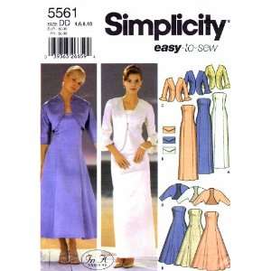  Simplicity 5561 Sewing Pattern Evening Dress Bolero Purse 