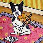 Boston Terrier Violin image animal ceramic dog art tile