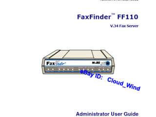 Multi Tech FaxFinder FF110 FAX Server for Windows 7 /Windows 2008
