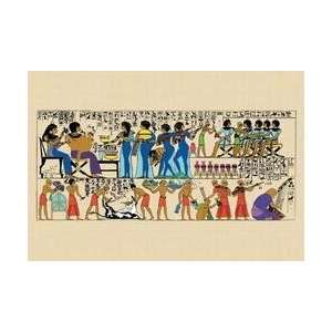  Celebration from a Tomb at Thebes 12x18 Giclee on canvas 
