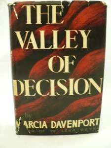 The Valley of Decision 1942 Hardcover wartime edition Marcia Davenport 