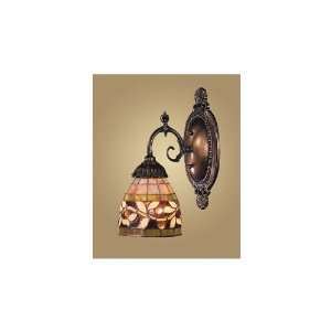  Westmore Lighting Bronze Tiffany Style Arm Wall Sconce 