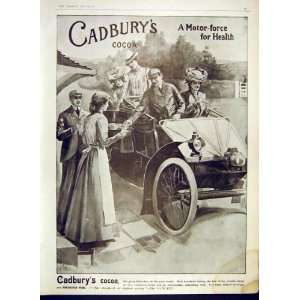 CadburyS Cocoa Motor Car Drink Advert Print 1902 