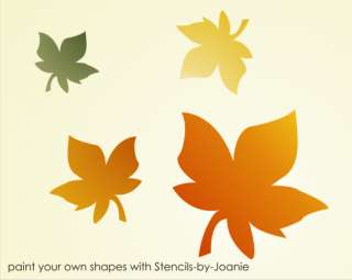 New Stencil #F19 ~ Autumn Maple Leaves, popular Botanical Shapes 