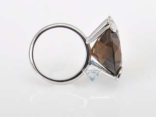  large silver ring, set with beautiful smokey quartz. The quartz 