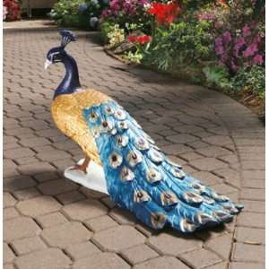 The Regal Peacock Garden Sculpture 