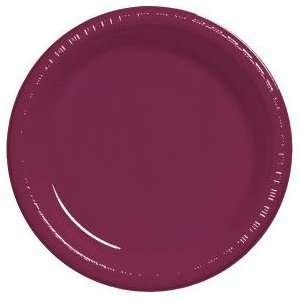 Premium 7 inch Plastic Plates, Burgundy Health & Personal 