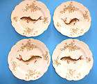 antique austrian china clover stamped 9 fish plates expedited shipping 