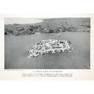 1943 Print Capital Island Flores Peten Lake Peten Itza Headquarters 