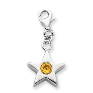   Golden CZ November Birthstone Star Charm West Coast Jewelry Jewelry