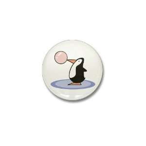  Bubble Gum Penguin Funny Mini Button by  Patio 
