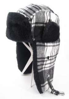 color black white plaid mix material acrylic medium large 22 5 in 23 