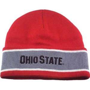  Ohio State Buckeyes Red Ozone Knit Beanie Sports 