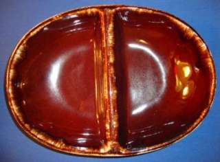 McCoy Kathy Kale Drip Divided Oval Serving Bowl Dish  