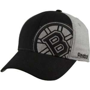  NHL Reebok Boston Bruins Offsides Flex Hat   Black Gray 