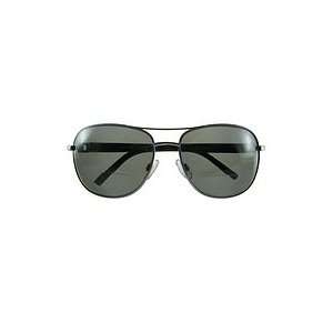 EvolutionEyes Gunmetal Aviator With Black Temples And Green Bifocal 