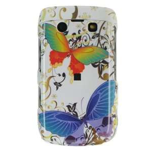   Blackberry Bold 9700 Onyx   Cool White Rainbow Butterfly Floral Print