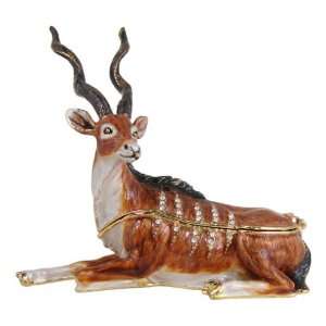  Blackbuck Antelope Trinket Box Bejeweled