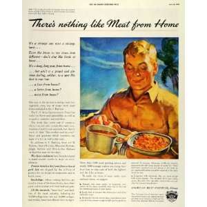  1943 Ad American Meat Institute Chicago WWII Wartime 